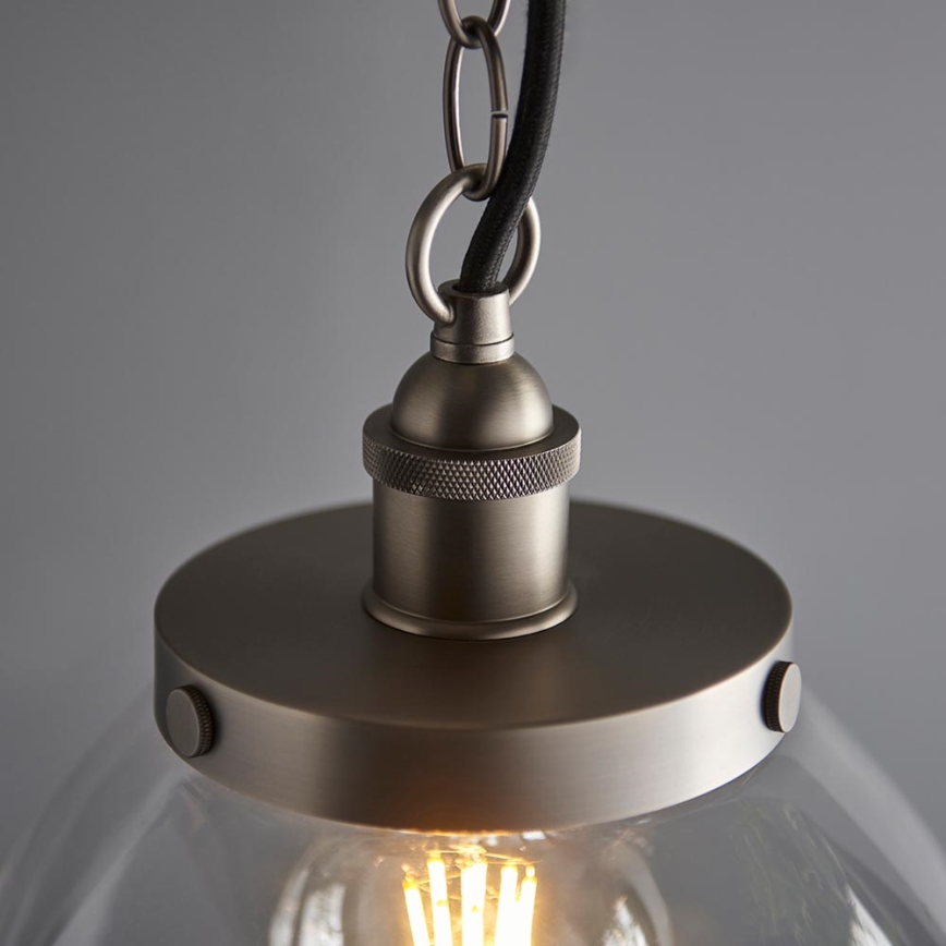 Endon 106896 - Lustr na řetězu HANSEN 1xE27/10W/230V matný chrom