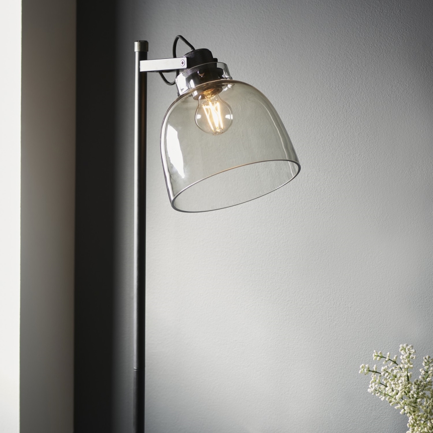 Endon 107013 - Stojací lampa URBAN 1xE27/10W/230V černá/kouřová