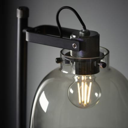 Endon 107013 - Stojací lampa URBAN 1xE27/10W/230V černá/kouřová