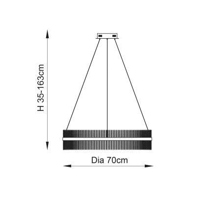 Endon 107108 - LED Lustr na lanku LED/56W/230V 3000K lesklý chrom