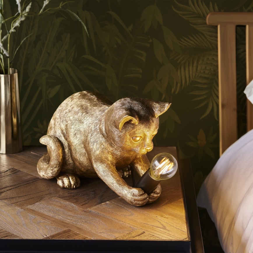 Endon 107389 - Stolní lampa KITTEN 1xE14/7W/230V zlatá