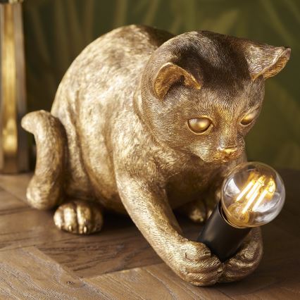 Endon 107389 - Stolní lampa KITTEN 1xE14/7W/230V zlatá