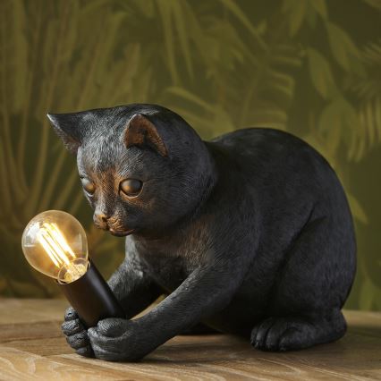 Endon 107390 - Stolní lampa KITTEN 1xE14/7W/230V černá