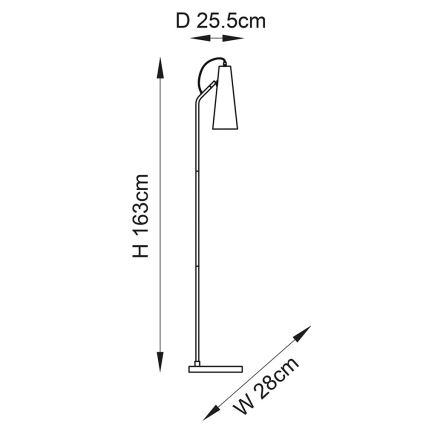 Endon 107528 - Stojací lampa KARNA 1xE27/10W/230V mosaz