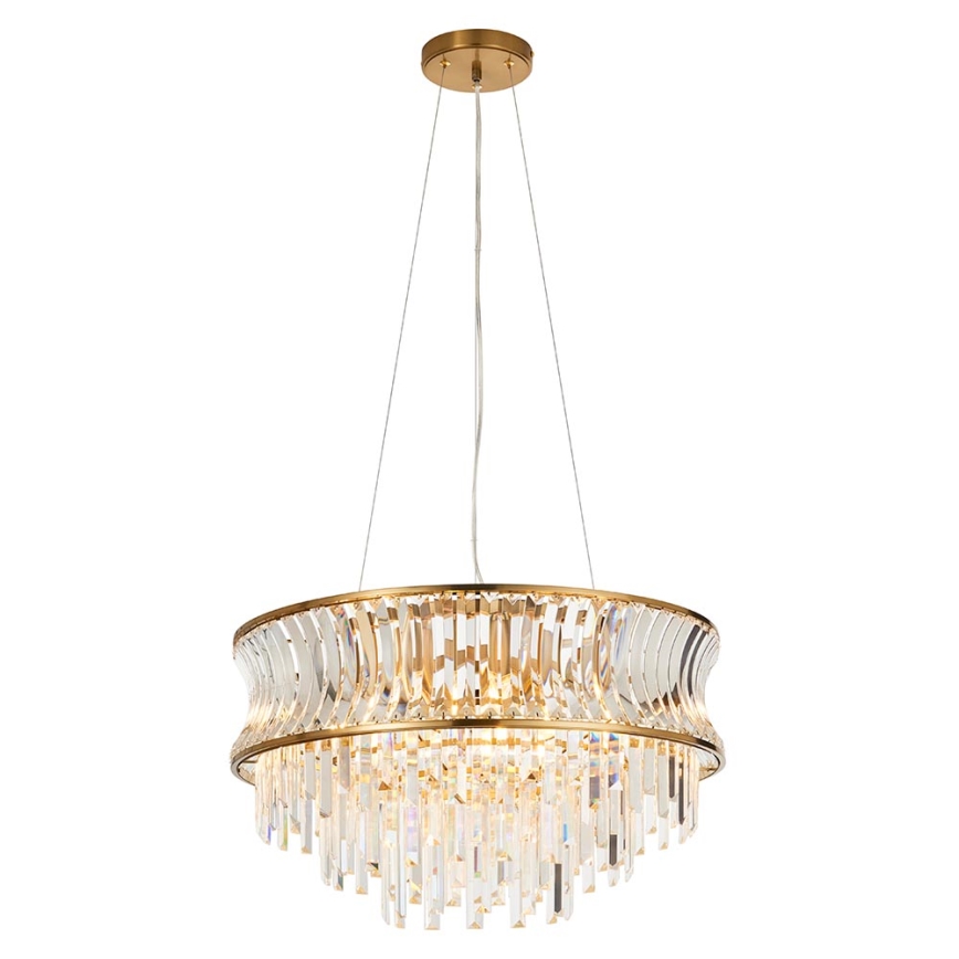 Endon 107785 - Lustr na lanku 9xE14/6W/230V mosaz