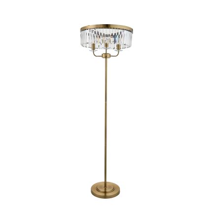 Endon 110644 - Stojací lampa CHESTERFIELD 3xE14/6W/230V mosaz