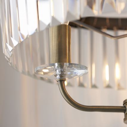 Endon 110644 - Stojací lampa CHESTERFIELD 3xE14/6W/230V mosaz