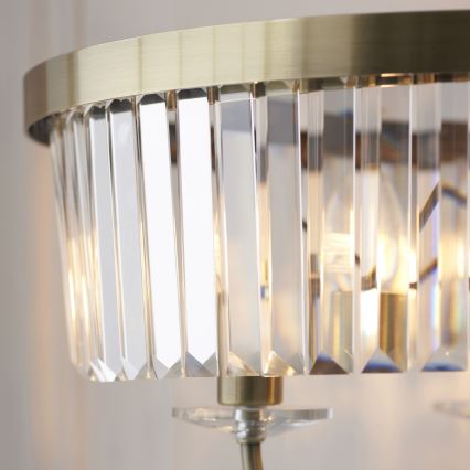 Endon 110644 - Stojací lampa CHESTERFIELD 3xE14/6W/230V mosaz