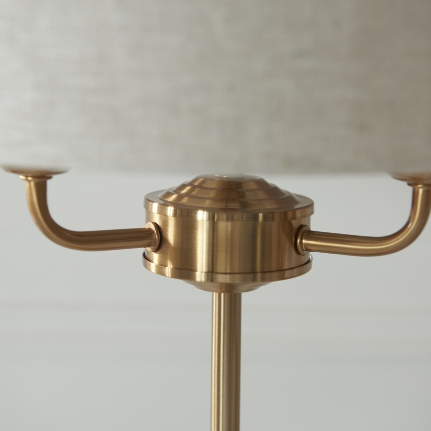 Endon 110721 - Stolní lampa HIGHCLERE 3xE14/18W/230V béžová/mosaz