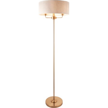 Endon 110724 - Stojací lampa HIGHCLERE 1xE14/40W/230V béžová/mosaz