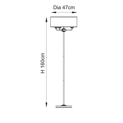 Endon 110724 - Stojací lampa HIGHCLERE 1xE14/40W/230V béžová/mosaz