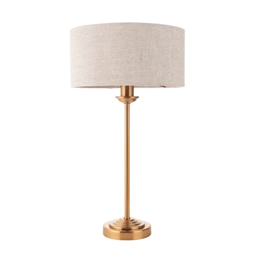 Endon 110728 - Stolní lampa HIGHCLERE 1xE14/7W/230V béžová/mosaz pr. 25 cm