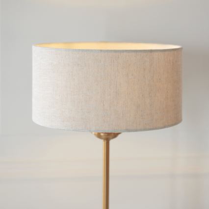 Endon 110728 - Stolní lampa HIGHCLERE 1xE14/7W/230V béžová/mosaz pr. 25 cm