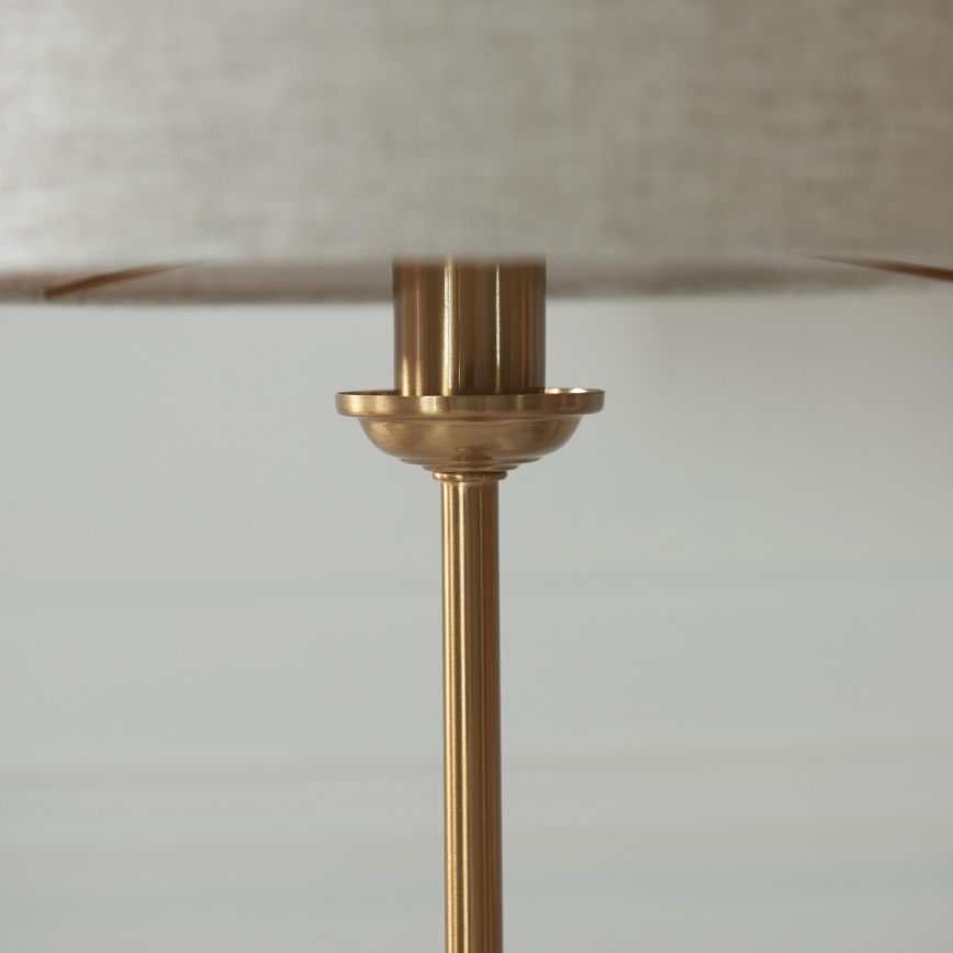 Endon 110728 - Stolní lampa HIGHCLERE 1xE14/7W/230V béžová/mosaz pr. 25 cm
