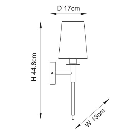 Endon 110738 - Nástěnná lampa 1xE14/6W/230V bílá/zlatá