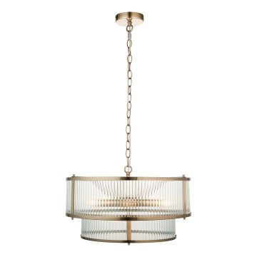 Endon 110944 - Lustr na řetězu RIDGETON 5xE14/6W/230V mosaz