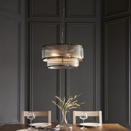 Endon 110944 - Lustr na řetězu RIDGETON 5xE14/6W/230V mosaz
