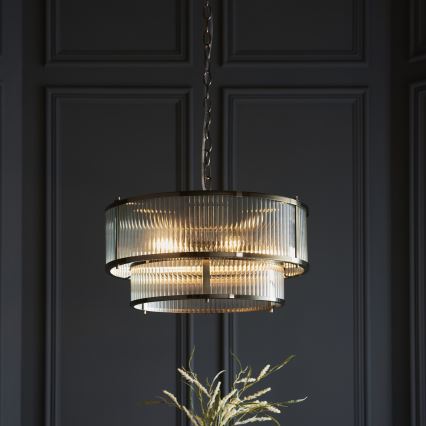 Endon 110944 - Lustr na řetězu RIDGETON 5xE14/6W/230V mosaz