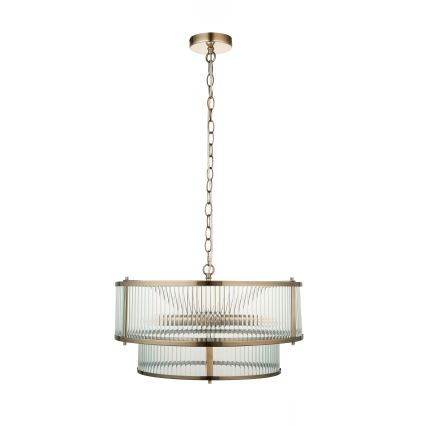 Endon 110944 - Lustr na řetězu RIDGETON 5xE14/6W/230V mosaz
