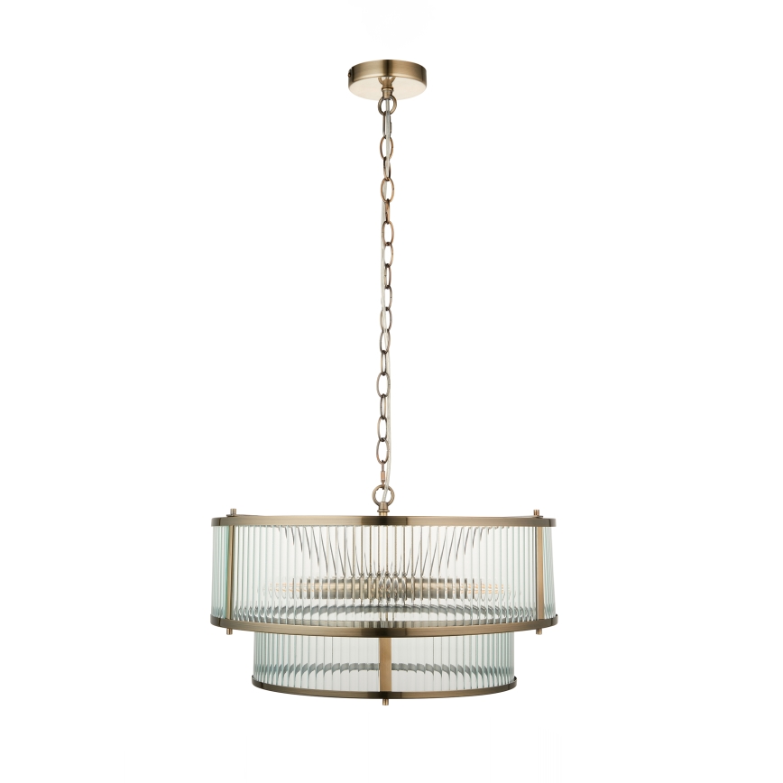 Endon 110944 - Lustr na řetězu RIDGETON 5xE14/6W/230V mosaz