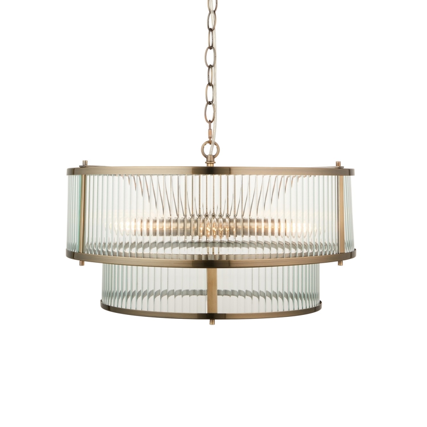 Endon 110944 - Lustr na řetězu RIDGETON 5xE14/6W/230V mosaz
