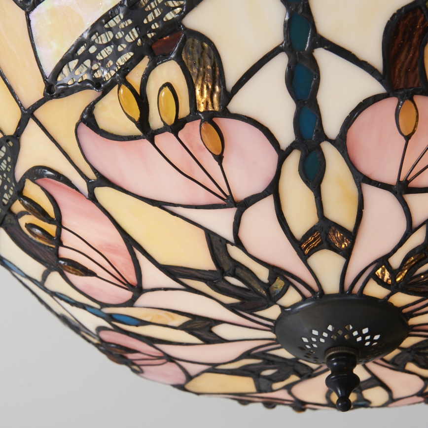 Endon 111892 - Přisazený lustr Tiffany ASHTON 3xE27/10W/230V pr. 45 cm
