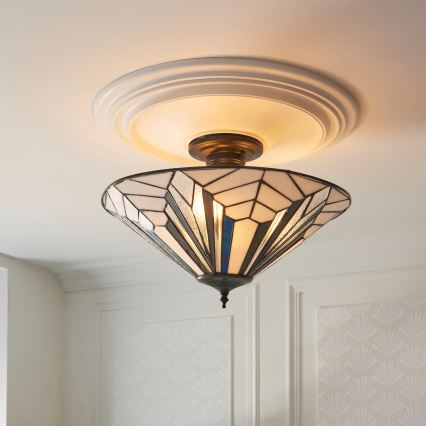 Endon 111895 - Přisazený lustr Tiffany ASTORIA 3xE27/10W/230V pr. 48 cm