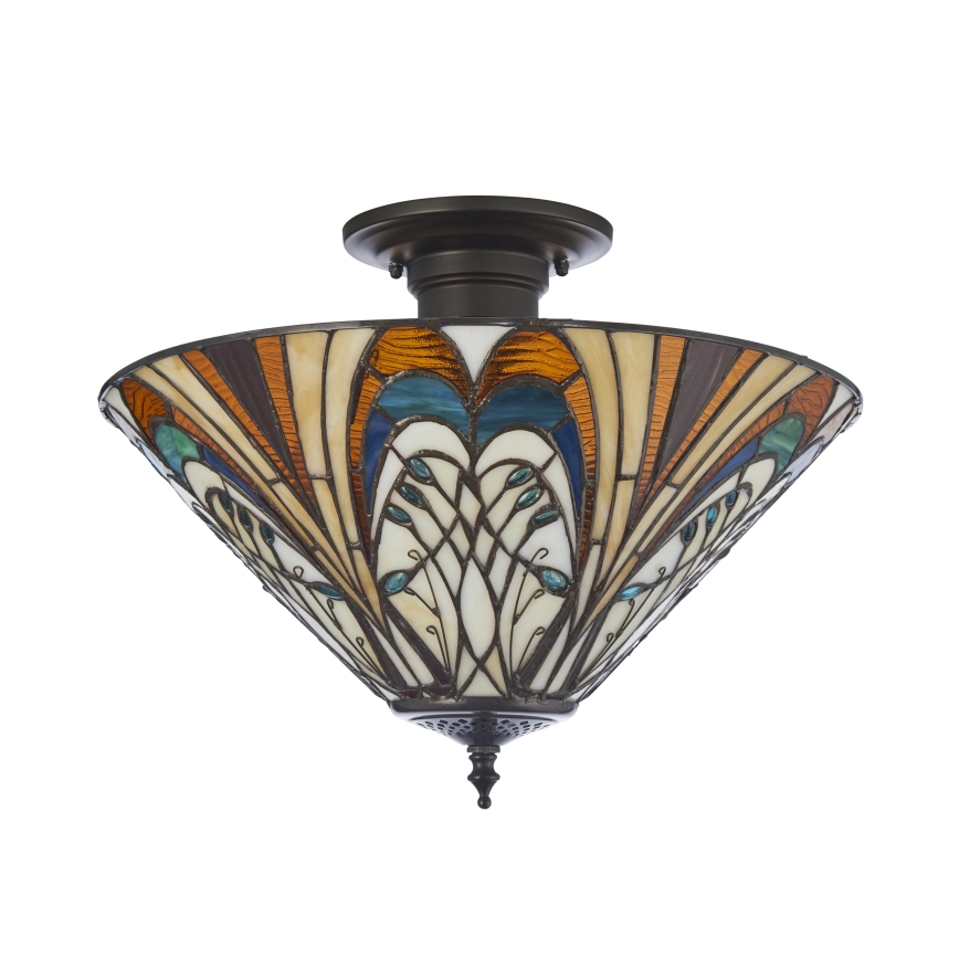 Endon 111905 - Přisazený lustr Tiffany HECTOR 3xE27/10W/230V pr. 40 cm
