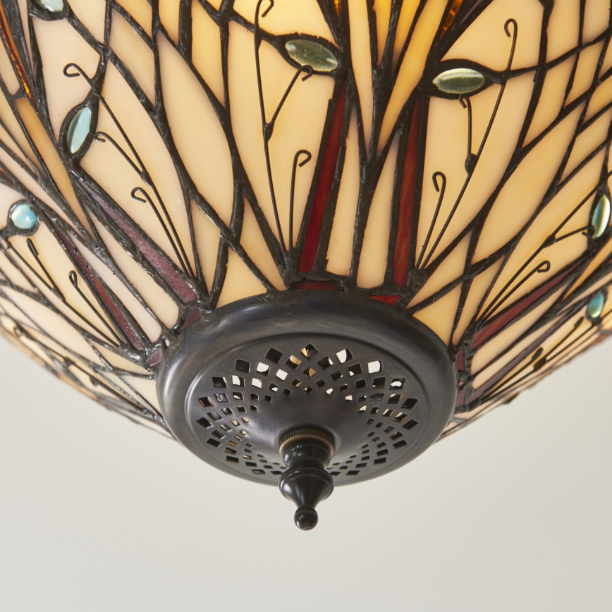 Endon 111905 - Přisazený lustr Tiffany HECTOR 3xE27/10W/230V pr. 40 cm