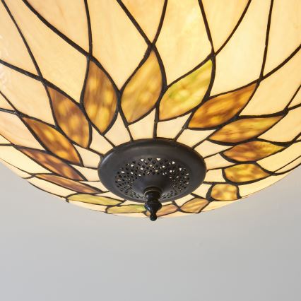 Endon 111906 - Přisazený lustr Tiffany HUTCHINSON 3xE27/10W/230V pr. 50 cm