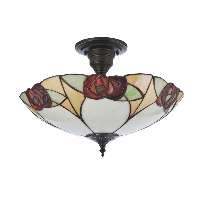 Endon 111907 - Přisazený lustr Tiffany INGRAM 3xE27/10W/230V pr. 45 cm