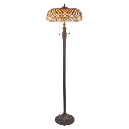 Endon 111921 - Stojací lampa Tiffany MILLE FEUX 2xE27/10W/230V pr. 45 cm