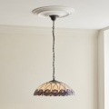 Endon 111985 - Lustr na řetězu Tiffany HUTCHINSON 3xE27/10W/230V pr. 50 cm