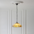 Endon 111989 - Lustr na řetězu Tiffany NEVADA 3xE27/10W/230V pr. 40 cm