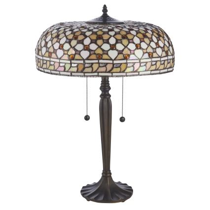Endon 112178 - Stolní lampa Tiffany MILLE FEUX 2xE14/40W/230V pr. 45 cm