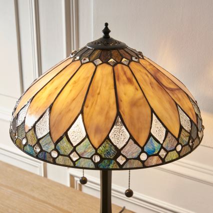 Endon 112183 - Stolní lampa Tiffany BROOKLYN 2xE14/10W/230V pr. 40 cm
