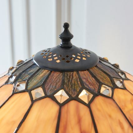 Endon 112183 - Stolní lampa Tiffany BROOKLYN 2xE14/10W/230V pr. 40 cm