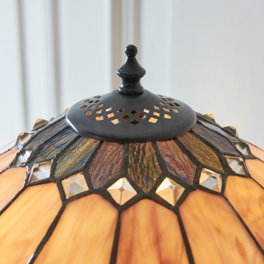 Endon 112183 - Stolní lampa Tiffany BROOKLYN 2xE14/10W/230V pr. 40 cm