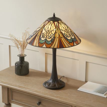 Endon 112185 - Stolní lampa Tiffany HECTOR 1xE27/10W/230V pr. 40 cm