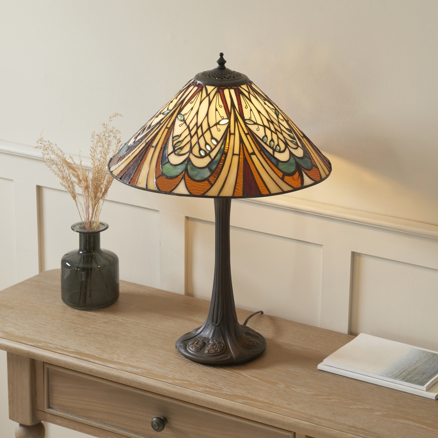 Endon 112185 - Stolní lampa Tiffany HECTOR 1xE27/10W/230V pr. 40 cm