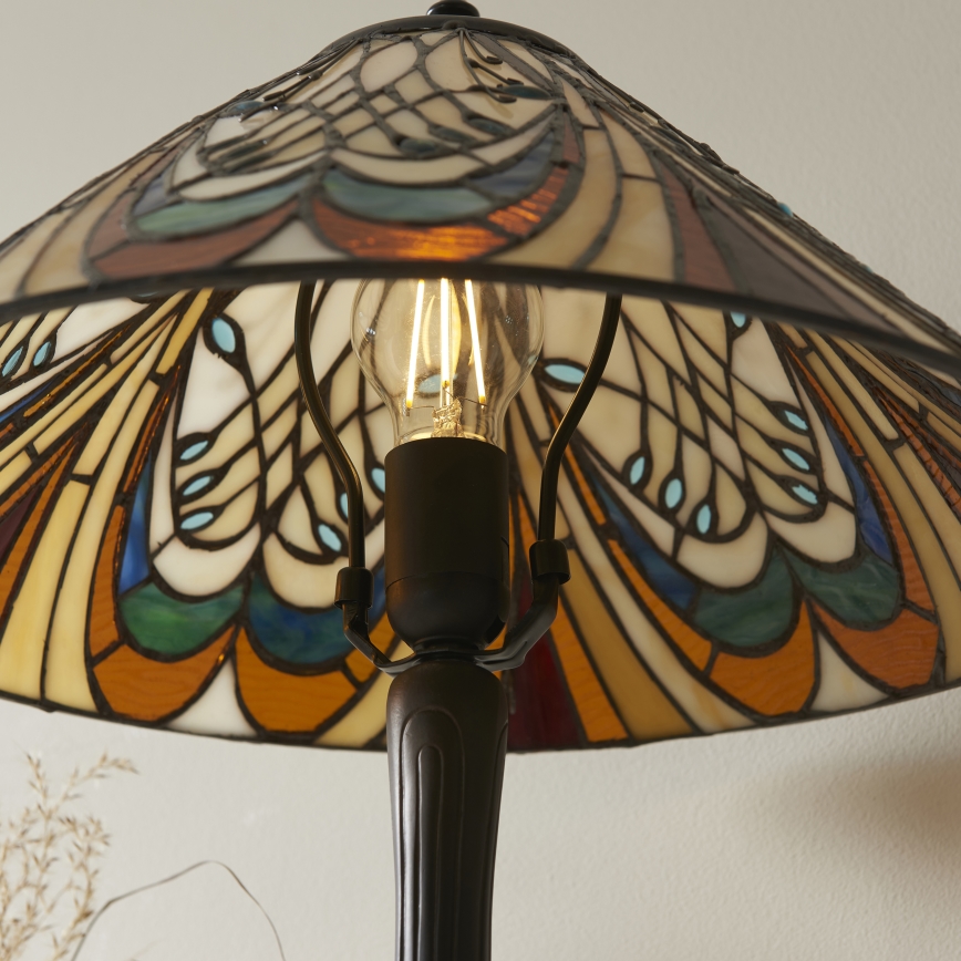 Endon 112185 - Stolní lampa Tiffany HECTOR 1xE27/10W/230V pr. 40 cm