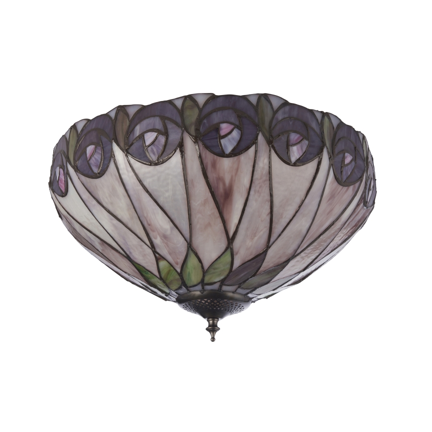Endon 112188 - Stropní svítidlo Tiffany HUTCHINSON 2xE27/60W/230V pr. 40 cm
