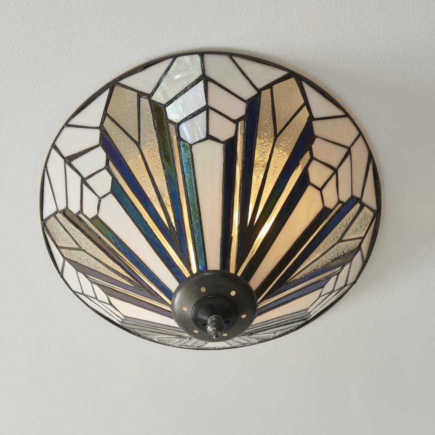 Endon 112191 - Stropní svítidlo Tiffany ASTORIA 2xE27/60W/230V pr. 40 cm