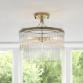 Endon 112575 - Přisazený lustr MARIETTA 3xE14/7W/230V mosaz/čirá
