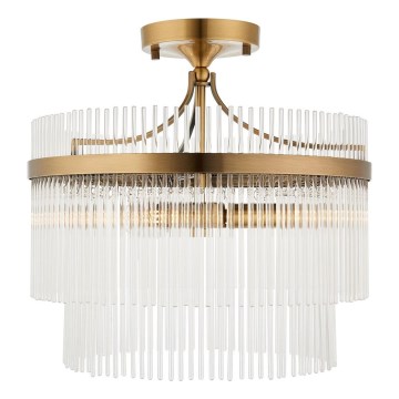 Endon 112575 - Přisazený lustr MARIETTA 3xE14/7W/230V mosaz/čirá