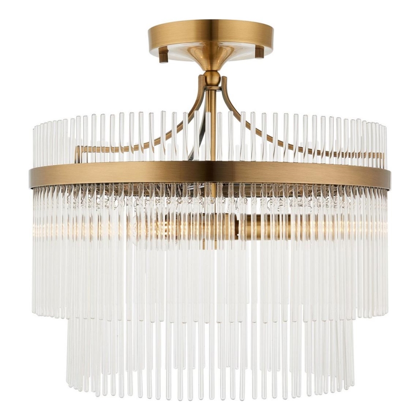 Endon 112575 - Přisazený lustr MARIETTA 3xE14/7W/230V mosaz/čirá