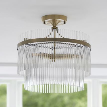 Endon 112575 - Přisazený lustr MARIETTA 3xE14/7W/230V mosaz/čirá