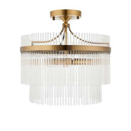 Endon 112575 - Přisazený lustr MARIETTA 3xE14/7W/230V mosaz/čirá