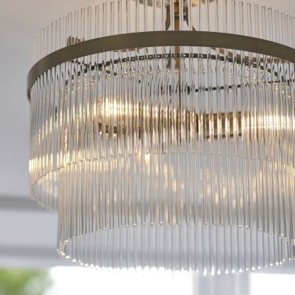 Endon 112575 - Přisazený lustr MARIETTA 3xE14/7W/230V mosaz/čirá