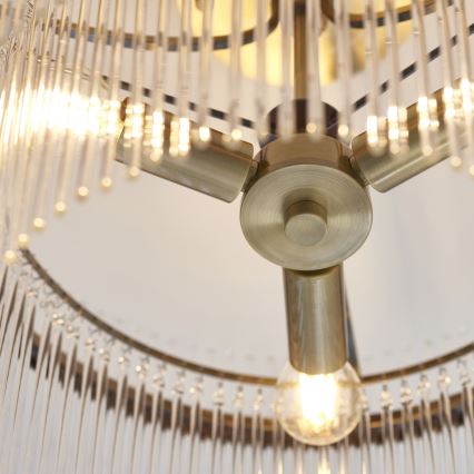 Endon 112575 - Přisazený lustr MARIETTA 3xE14/7W/230V mosaz/čirá